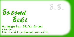 botond beki business card